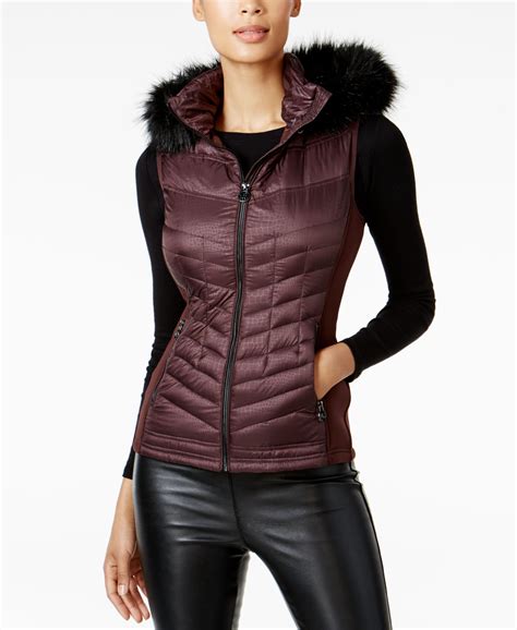 macys michael kors vest|michael kors ladies padded coats.